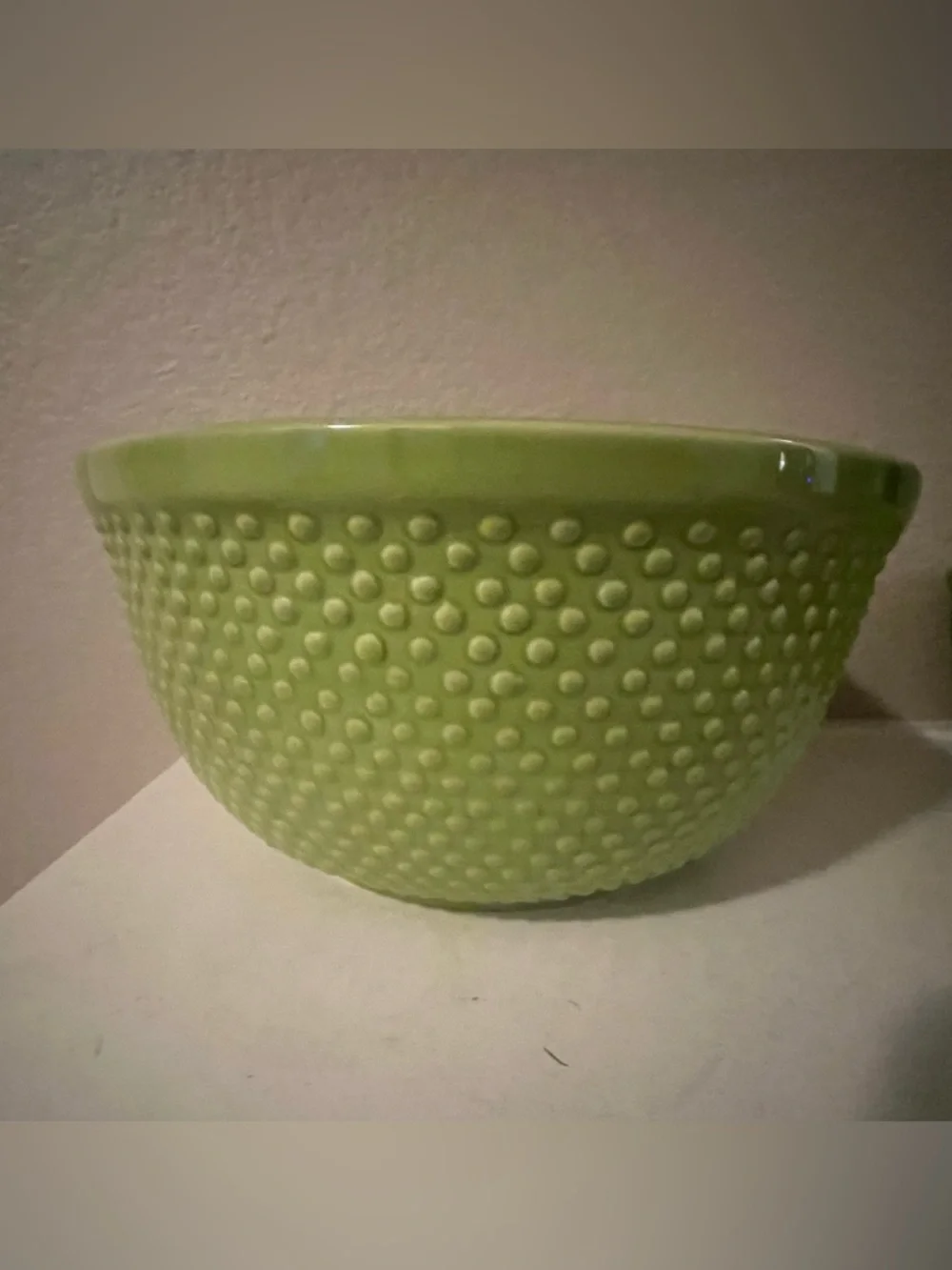 RARE Williams-Sonoma Green Vintage Hobnail Nesting Set - Set of 3